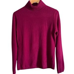 CHARTER CLLUB | 100% Cashmere Maroon Turtleneck Sweater | Medium